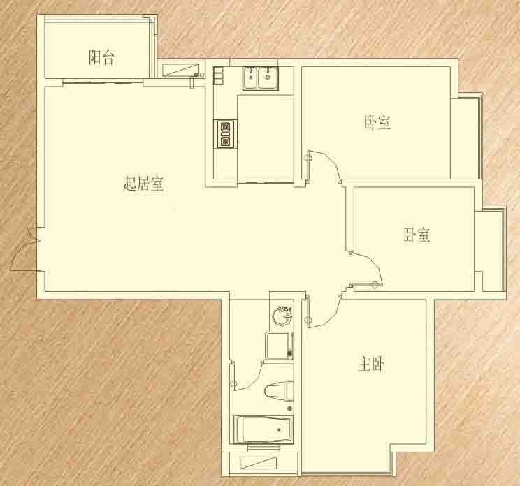 2-A’1 3室2厅107.5㎡