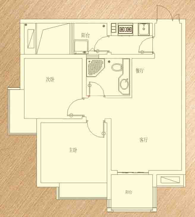 1-B3 2室2厅70.9㎡