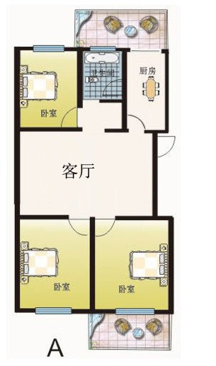 A户型 111㎡ 3室2厅