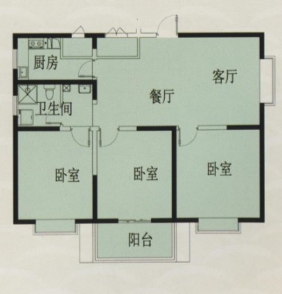 120㎡ 3室2厅