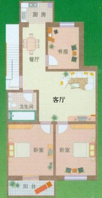 116㎡ 3室2厅
