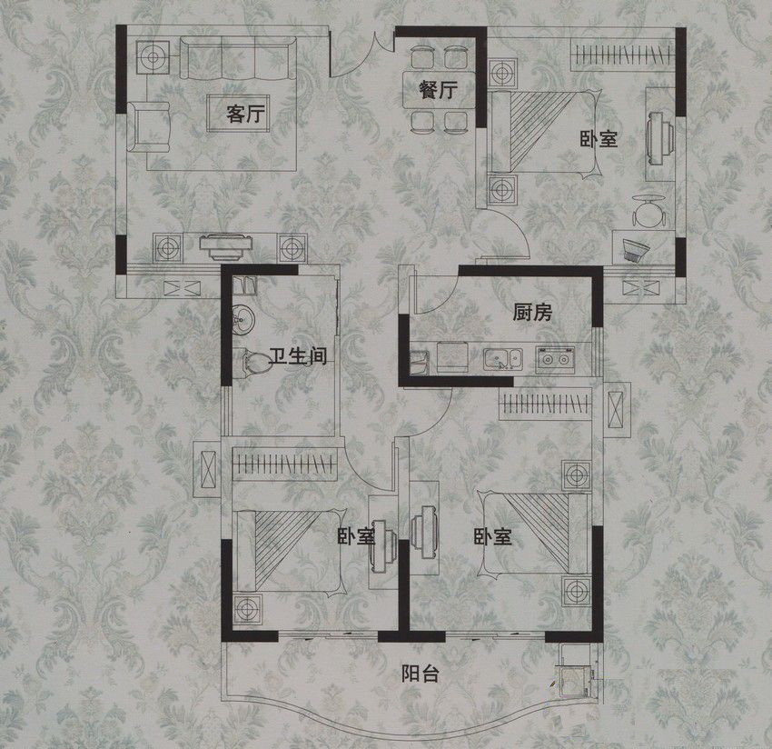 N户型 120.64㎡