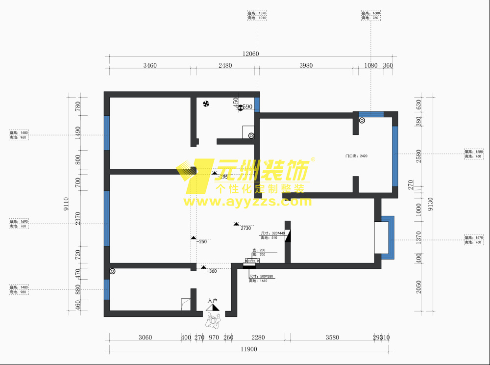 2单元2001室124平米