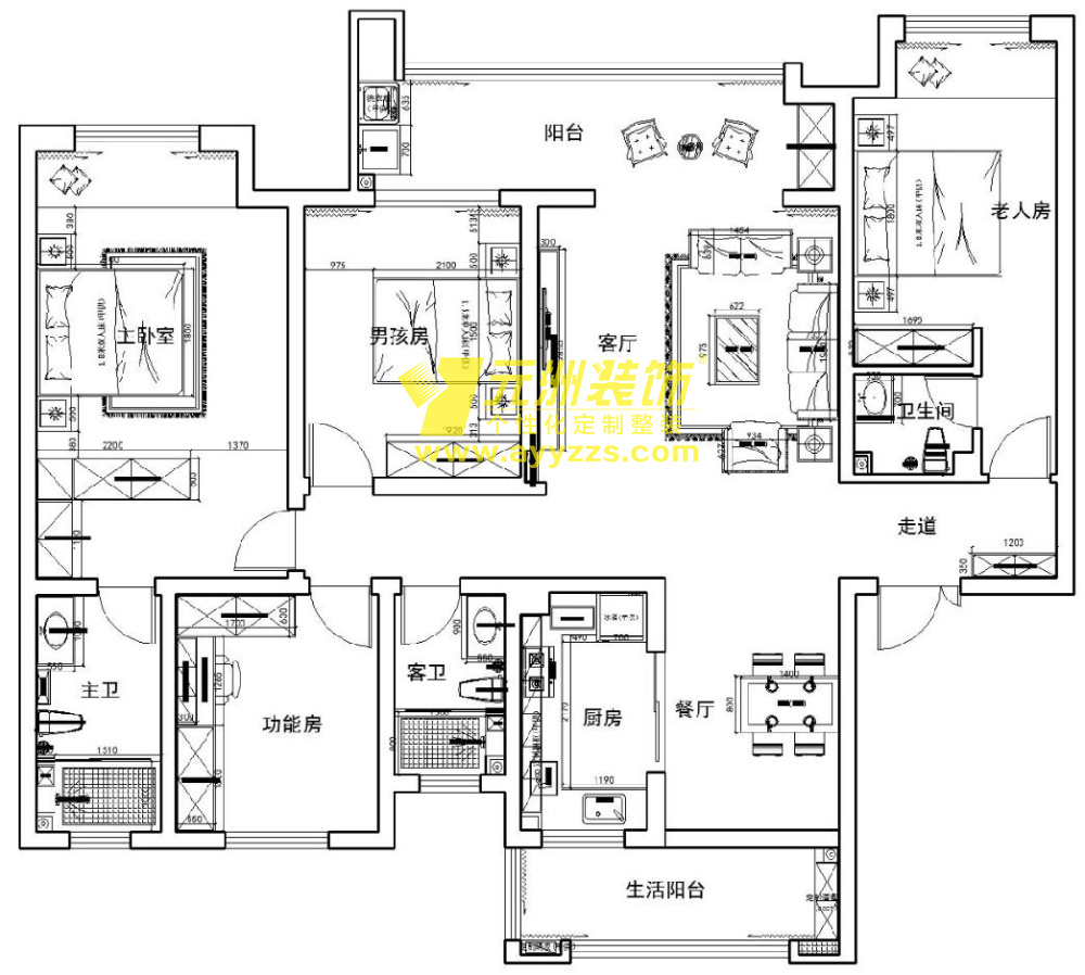 1单元201室·165平米